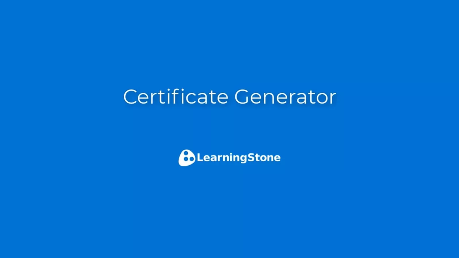 The Certificate Generator